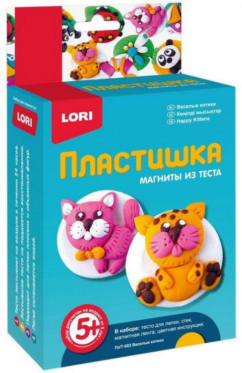 LORI Пз-Т-002 Пластишка Магниты из теста "Веселые котики"