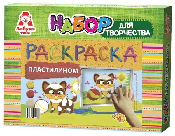 Азбука тойс АПЛ-0002 Аппликация пластилином Кошка