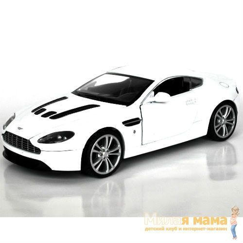 Motormax 73357 Коллекционная модель машины Aston Martin V12 Vantage, 1:24, белая