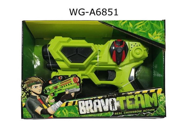 JUNFA 3117C-1 Бластер "BRAVO TEAM", со световыми и звуковыми эффектами , 24х18х5,5 см
