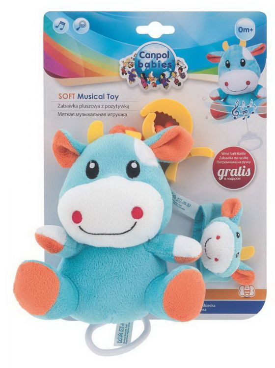 Canpol Babies 250928013 Подвеска Canpol Babies Корова мягкая, музыкальная Canpol Babies 250928013 Подвеска Canpol Babies Корова мягкая, музыкальная