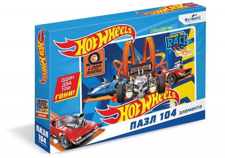 ORIGAMI 07073 Пазл ORIGAMI Hot Wheels Соперники 104 элемента