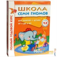 Школа Семи Гномов 5-6 лет Полный годовой курс, 12 книг с играми и наклейками