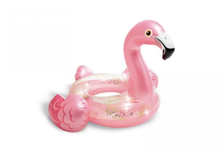 INTEX int56251NP Круг надувной INTEX "Glitter Flamingo Tube" (Блестящий Фламинго), от 9 лет, 99x89x71см
