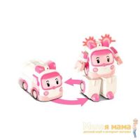 Robocar POLI 83095 Эмбер трансформер (12,5 см) свет + инструменты