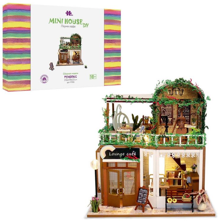 Hobby Day M906 Сборная модель Hobby Day Румбокс Mini house Лаунж кафе