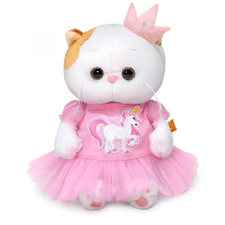 BUDI BASA LB-081 Мягкая игрушка BUDI BASA Кошка Ли-Ли BABY в платье с единорогом