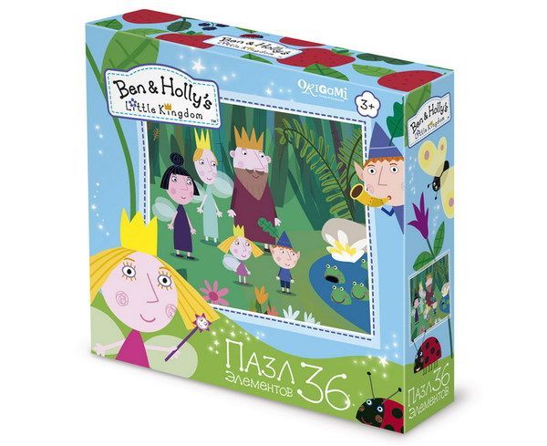 ORIGAMI 02853 Пазл Ben & Holly "Лягушачий пруд", 36 элементов