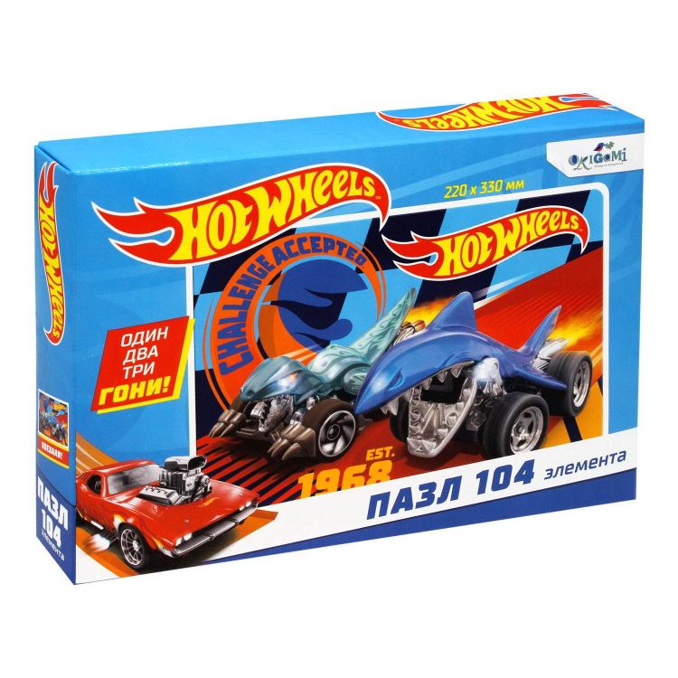 ORIGAMI 07074 Пазл ORIGAMI Hot Wheels К победе 104 элемента