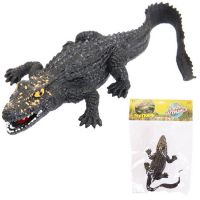 ABtoys (АБтойс) PT-01743 Фигурка Abtoys Юный натуралист Рептилии Крокодил (темно-серый с желтыми пятнами на голове), термопластичная резина