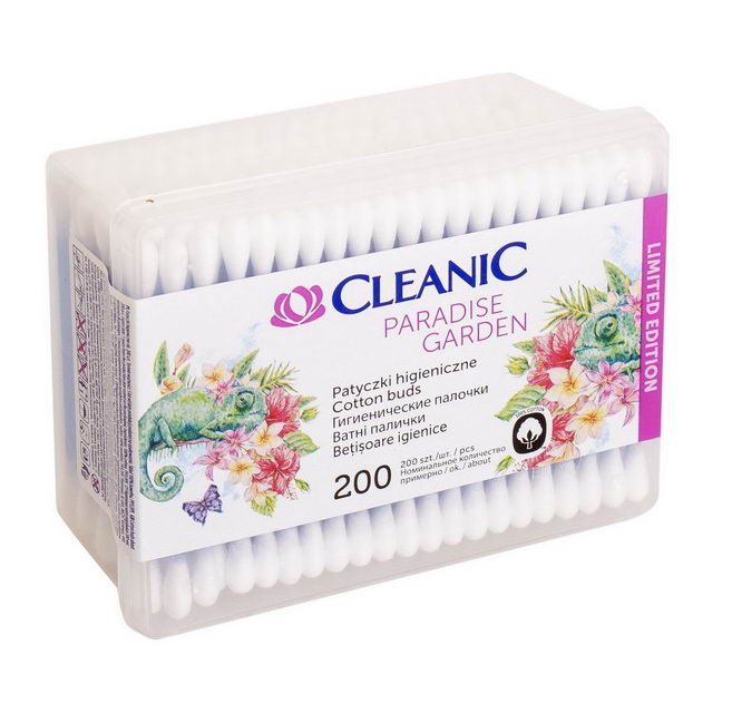 CLEANIC 10010427-КК Ватные палочки CLEANIC Paradise Garden 200 штук