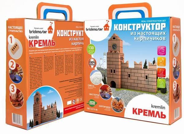 Висма 208 Конструктор "Кремль"  из настоящих кирпичиков, 130 деталей