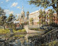 Белоснежка 158-АВ Раскраски по номерам. Утро на Мойке 50*40 см