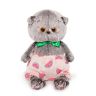 BUDI BASA BB-034 Мягкая игрушка Кот Басик BABY в трусах в арбузик и с зеленым бантиком, 20 см