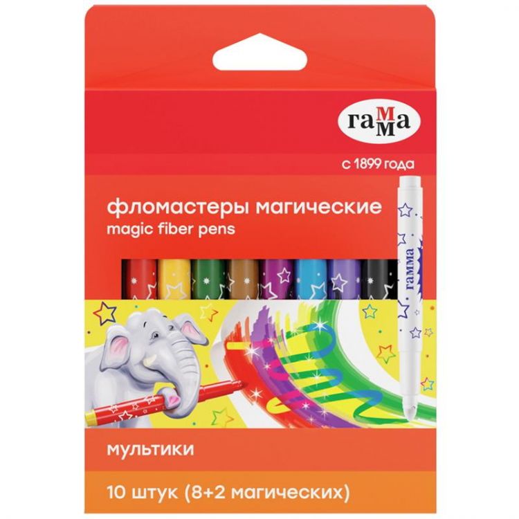 Гамма 8042001 Фломастеры Гамма Мультики 16 цветов магические