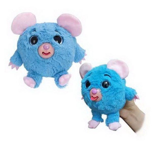 Solmar Т10350 Мягкая игрушка Дразнюка-Zoo голубая мышка, показывает язык, 13 см