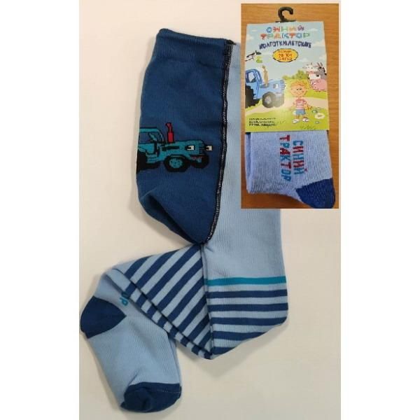 No name T-C05-BT-110-116 Колготки детские Синий трактор Сине-голубые рост 110-116