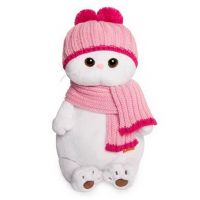BUDI BASA LK24-022 Мягкая игрушка BUDI BASA Кошка Ли-Ли в розовой шапке с шарфом