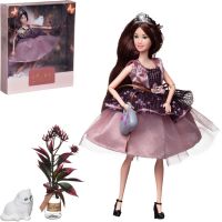 ABtoys (АБтойс) PT-01640 Кукла ABtoys "Amelia. Королевский прием" с диадемой, котенком, темные волосы 30см