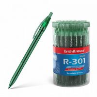 ErichKrause 46767ЕК Ручка шариковая автоматическая ErichKrause R-301 Original Matic 0.7, цвет чернил зеленый (в тубусе по 60 шт.)
