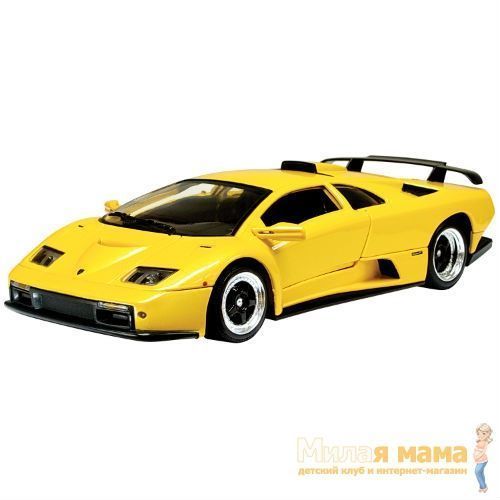 Motormax 73168 Коллекционная модель машины Lamborghini Diablo GT, 1:18, желтый металлик