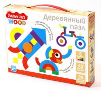 Десятое королевство 04055ДК Пазл деревянный Десятое королевство серия Baby Toys 40 элементов
