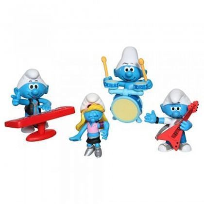 Jakks 56770 Игровой набор из 4-х фигурок Смурфиков с аксессуарами. Музыканты