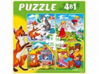 Рыжий кот П-6772 Пазлы 4 в 1. РУССКИЕ НАРОДНЫЕ СКАЗКИ (9,16, 25, 36 эл.)