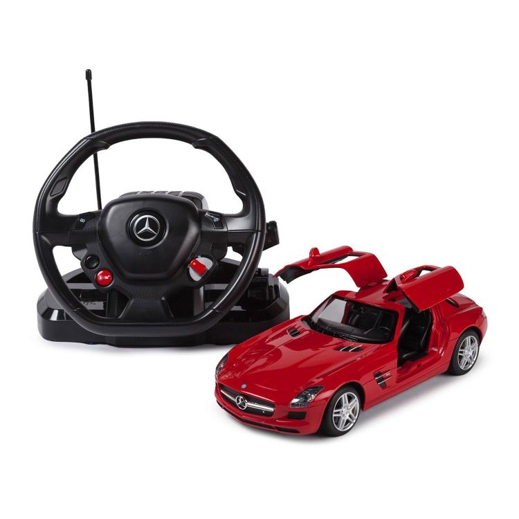 RASTAR 47600-8 Машинка на радиоуправлении RASTAR Mercedes-Benz SLS с пультом д/у в виде руля 1:14