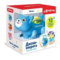 АЗБУКВАРИК 28457-6 Котик (Диско-зверята) Темно-голубой