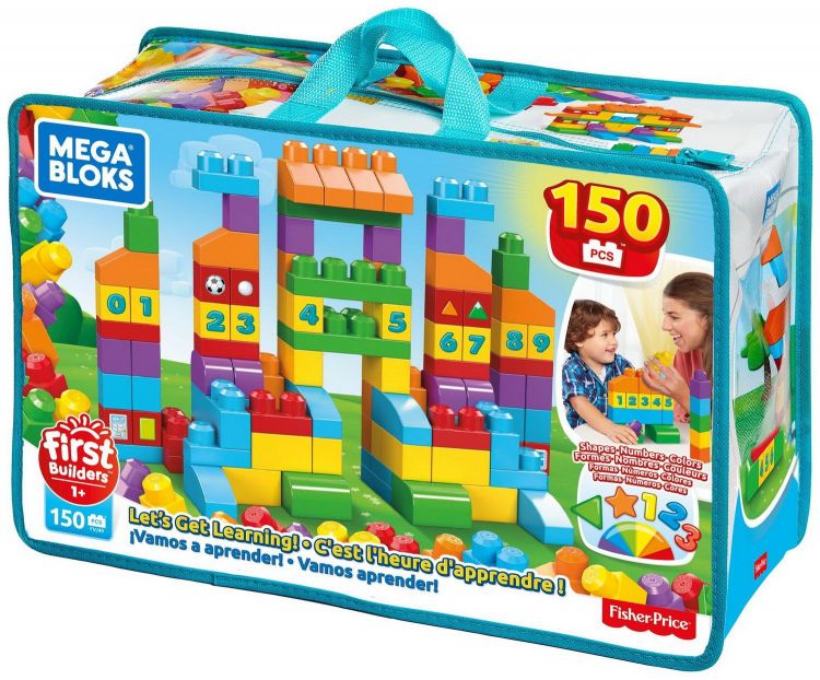 Mattel FVJ49 Конструктор Mattel Mega Bloks Fisher-Price Набор Обучающих блоков, 150 деталей