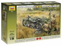 Звезда 3651 Сборная модель Советский мотоцикл М-72 с минометом, 1:35