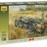 Звезда 3651 Сборная модель Советский мотоцикл М-72 с минометом, 1:35