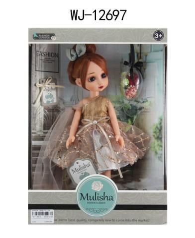 ABtoys (АБтойс) WJ-12697 Кукла ABtoys Emily Mulisha с бантиком и аксессуарами, 33см