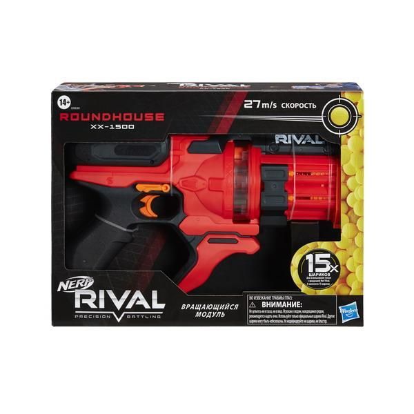 Hasbro (Хасбро) E6638rso NERF НЁРФ РАЙВАЛ. Бластер Раундхаус Красный