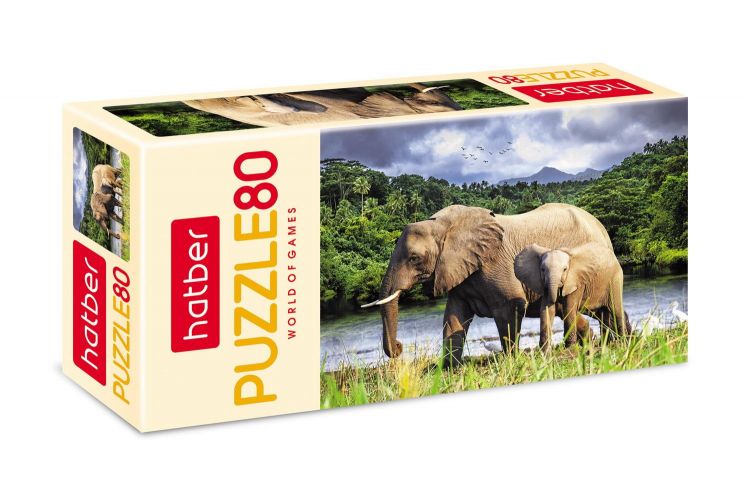 Hatber 80ПЗ5-19301 Пазл Hatber Animals 80 элементов А5 формат 230Х165мм