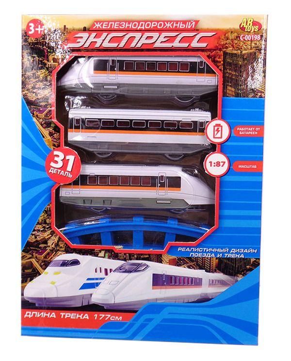 ABtoys C-00198 Железная дорога "Экспресс", 177 см, 31 предмет