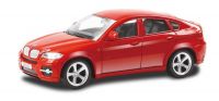 RMZ City 444002-RD Машина металлическая BMW X6, без механизмов, цвет красный, 1:43