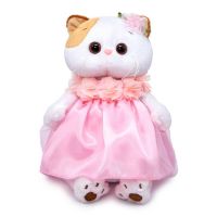 BUDI BASA LK24-079 Мягкая игрушка BUDI BASA Кошка Ли-Ли в платье с объемными цветами
