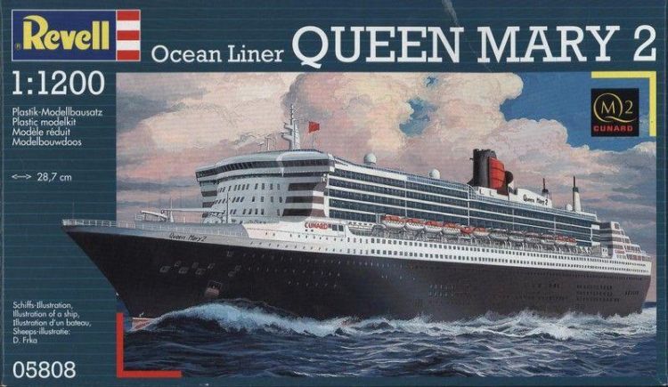 Revell 05808 Сборная модель Лайнер Queen Mary 2, 1:1200