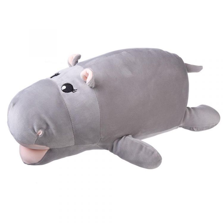 ABtoys M4977 Мягкая игрушка Super soft Бегемот серый, 45 см