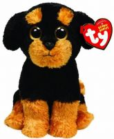 TY 40482 Beanie Babies Мягкая игрушка Щенок ротвейлер Brutus, 15 см