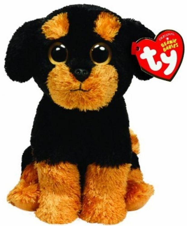 TY 40482 Beanie Babies Мягкая игрушка Щенок ротвейлер Brutus, 15 см