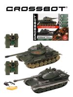 Crossbot 870622 Танковый бой р/у Crossbot, 2 танка "Т-34 СССР и GERMANY KING TIGER Германия", аккумулятор 1:24