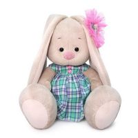 BUDI BASA SidS-384 Мягкая игрушка BUDI BASA Зайка Ми в зеленом платье в клетку (малый)