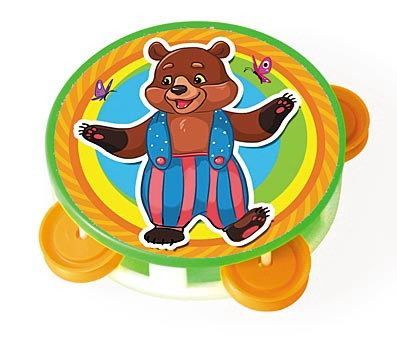 Рыжий Кот И-6399 Игрушка музыкальная Бубен маленький Мишка