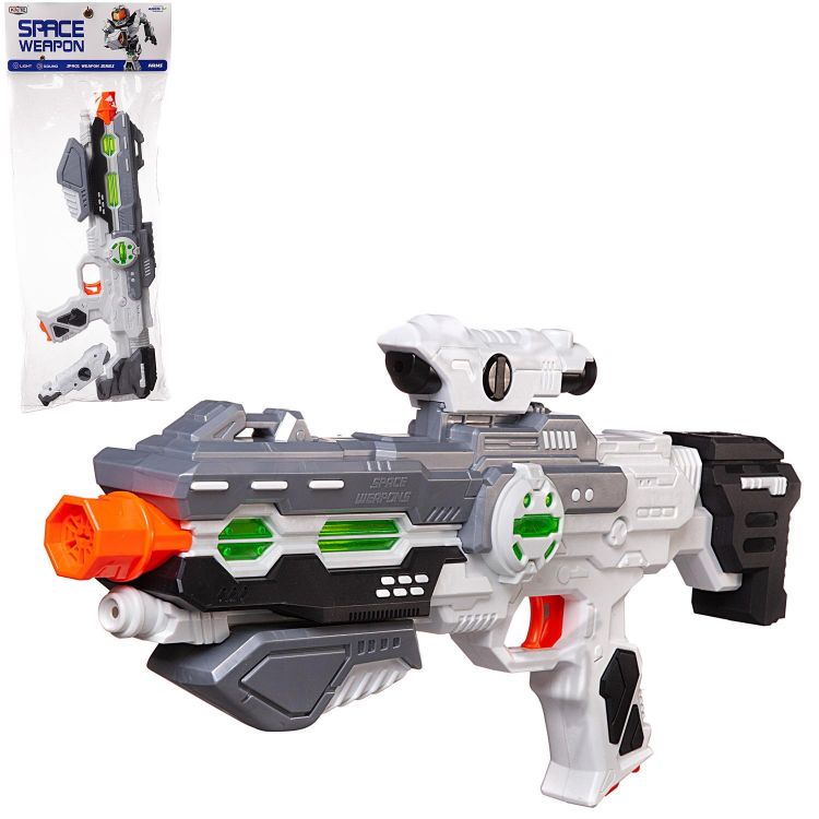 Junfa DQ-03414 Бластер Junfa Space Weapon со световыми и звуковыми эффектами 46х6,7х22 см