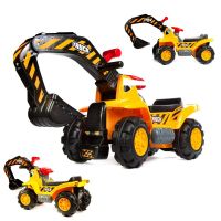 JUNFA 608 Каталка-машинка для детей "Экскаватор", 85x45x30см