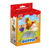 Vladi Toys VT3106-01 Игра с магнитами "Ферма" (12 магнитов)