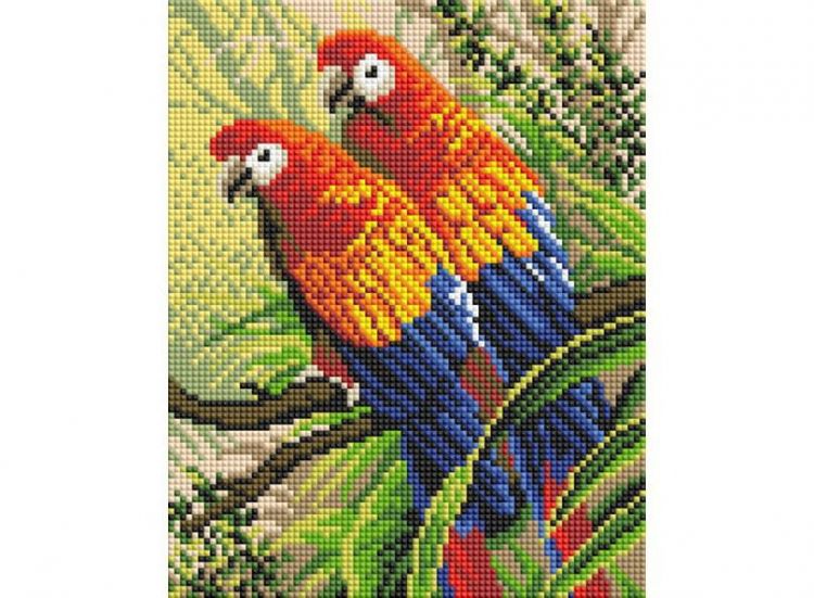 Белоснежка 416-ST-PS Набор для творчества Белоснежка алмазная мозайка Попугаи 20*25 см Белоснежка 416-ST-PS Набор для творчества Белоснежка алмазная мозайка Попугаи 20*25 см